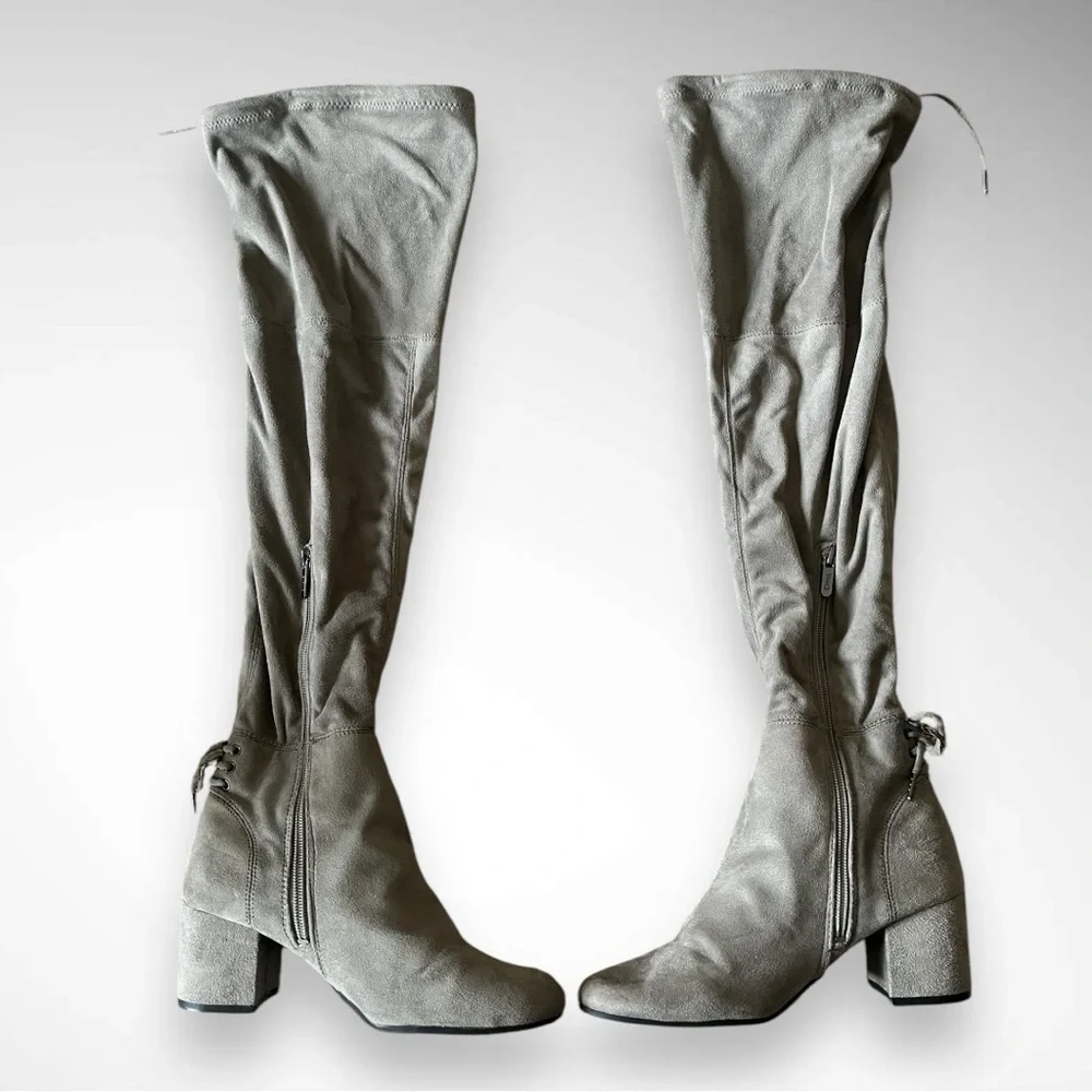 CIRCUS BY‎ SAM EDELMAN Women's Gray Suede Over The Knee Boots 6.5 | GUC